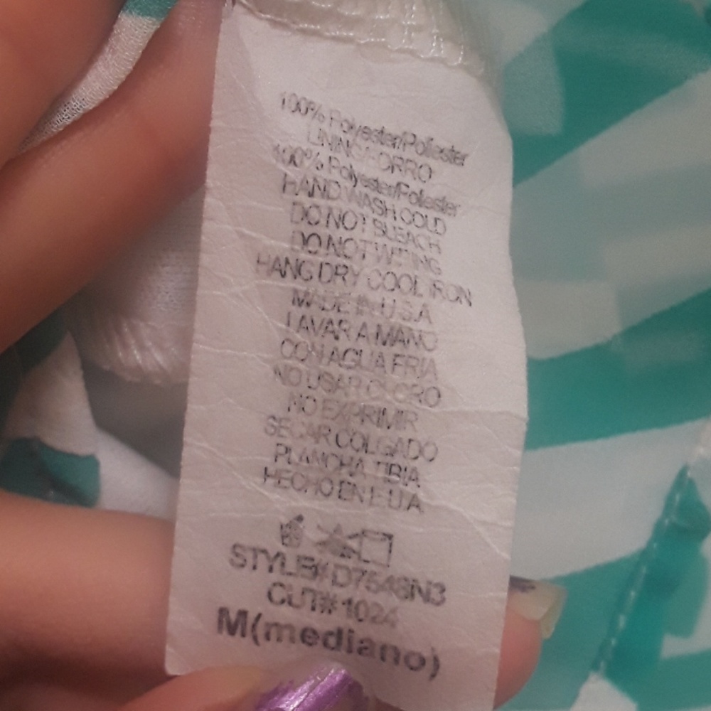 Needle & Thread Teal And White Zebra Print Dress - image 3